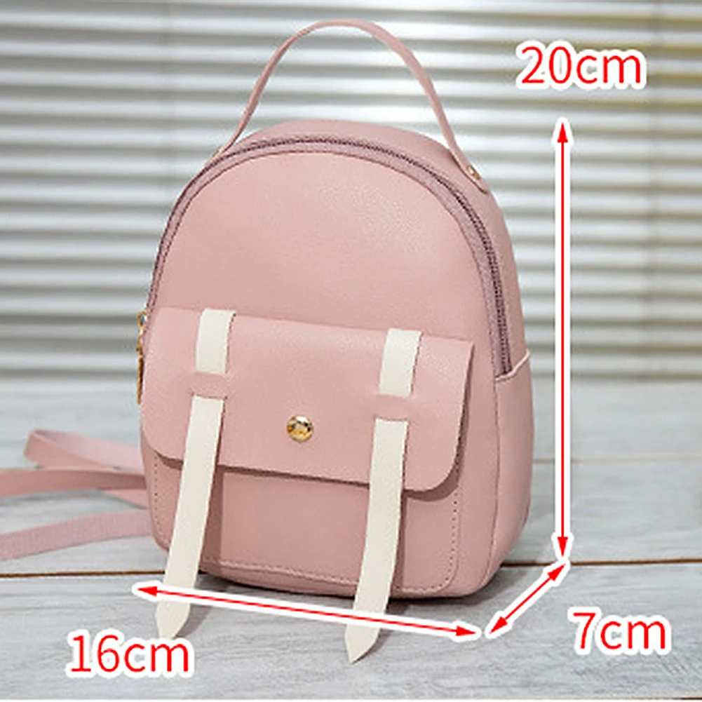 

Mini Backpack Women PU Leather Shoulder Bag For Teenage Girls Kids Multi-Function Small Bagpack Female Ladies School Backpack
