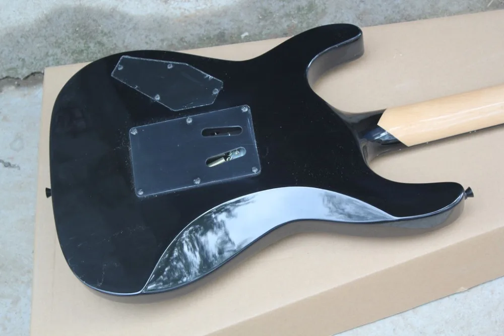 Custom shop KH-2 ouija электрогитара глянцевая черная Кирк хэмметт подписи ouija гитара Звезда и Луна инкрустация гитара