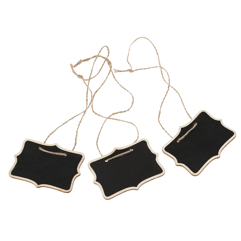 12 шт./лот пеньковая веревка подвесные прямоугольные доски мини мел материал для