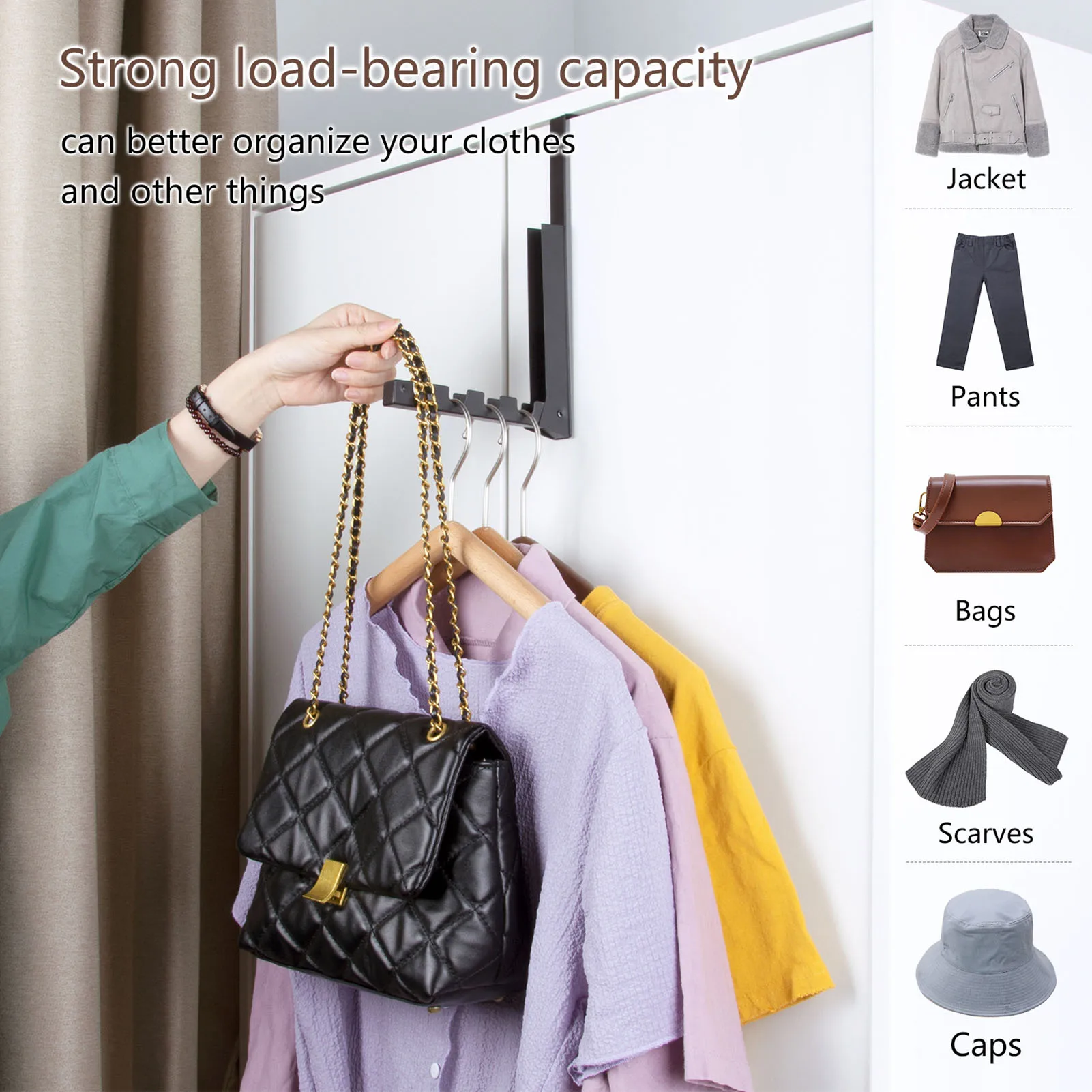 

Foldable Pants Hanger Punch-free Wardrobe 4-slot Pants Hanging Rack