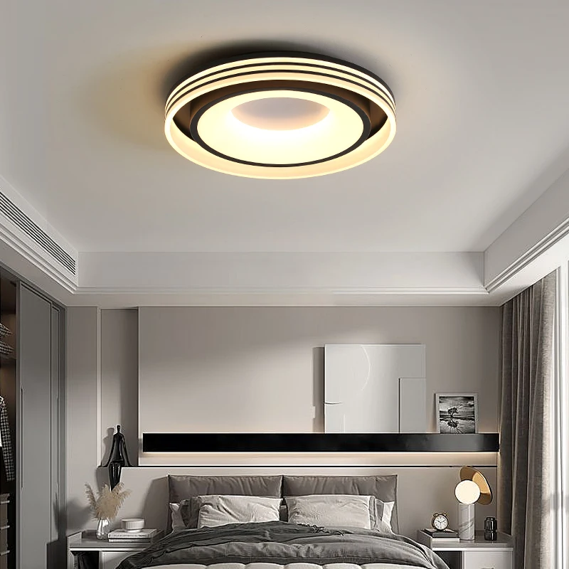 Круглые комнатные лампы черного/белого/золотого цвета простой стиль креативное