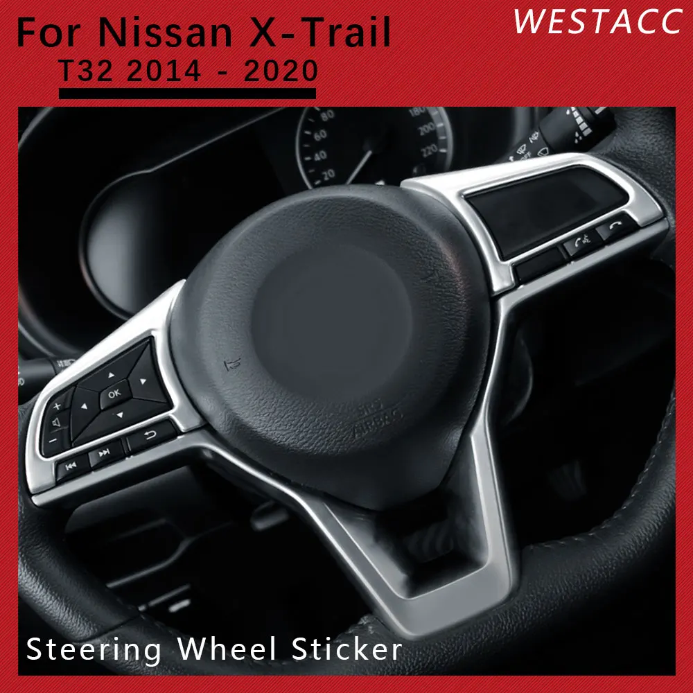 

2 шт., хромированные наклейки на руль автомобиля для Nissan X-Trail T32 2014 - 2020