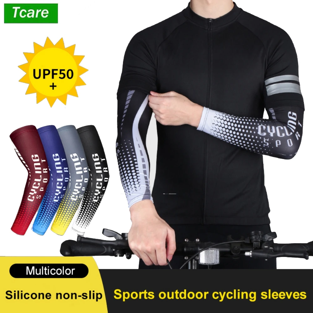 

Tcare 1Pair Cooling Cycling Sleeves, UV Protection for Whole Arm In Basketball, Football, Driving, Golf, Fishing for Men & Women