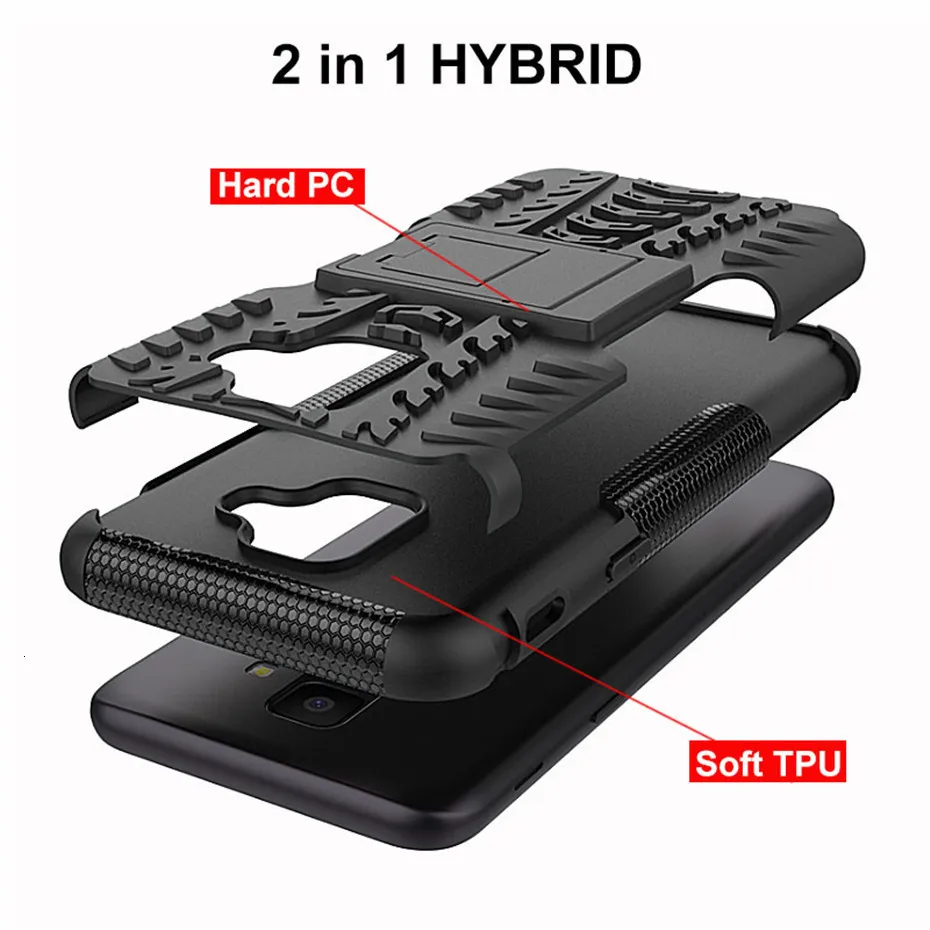 Silicone Fitted Case For Samsung Galaxy A6 2018 Plus Hybrid Standing Heavy Duty ShockProof Cover |