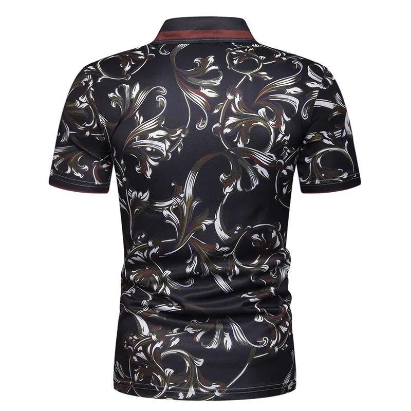 Мужская модная летняя футболка с цветочным принтом новая мужская одежда