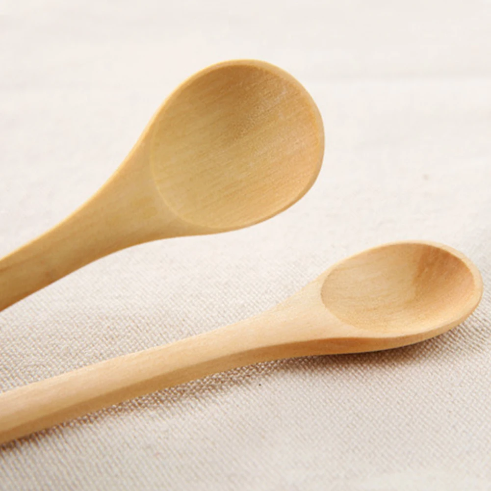 9Pcs Small Wooden Spoons Dessert Coffee Ice Cream Honey Kids Baby Spoon Gift Bamboo Kitchen Cooking Utensil Tool Soup Teaspoon | Дом и сад