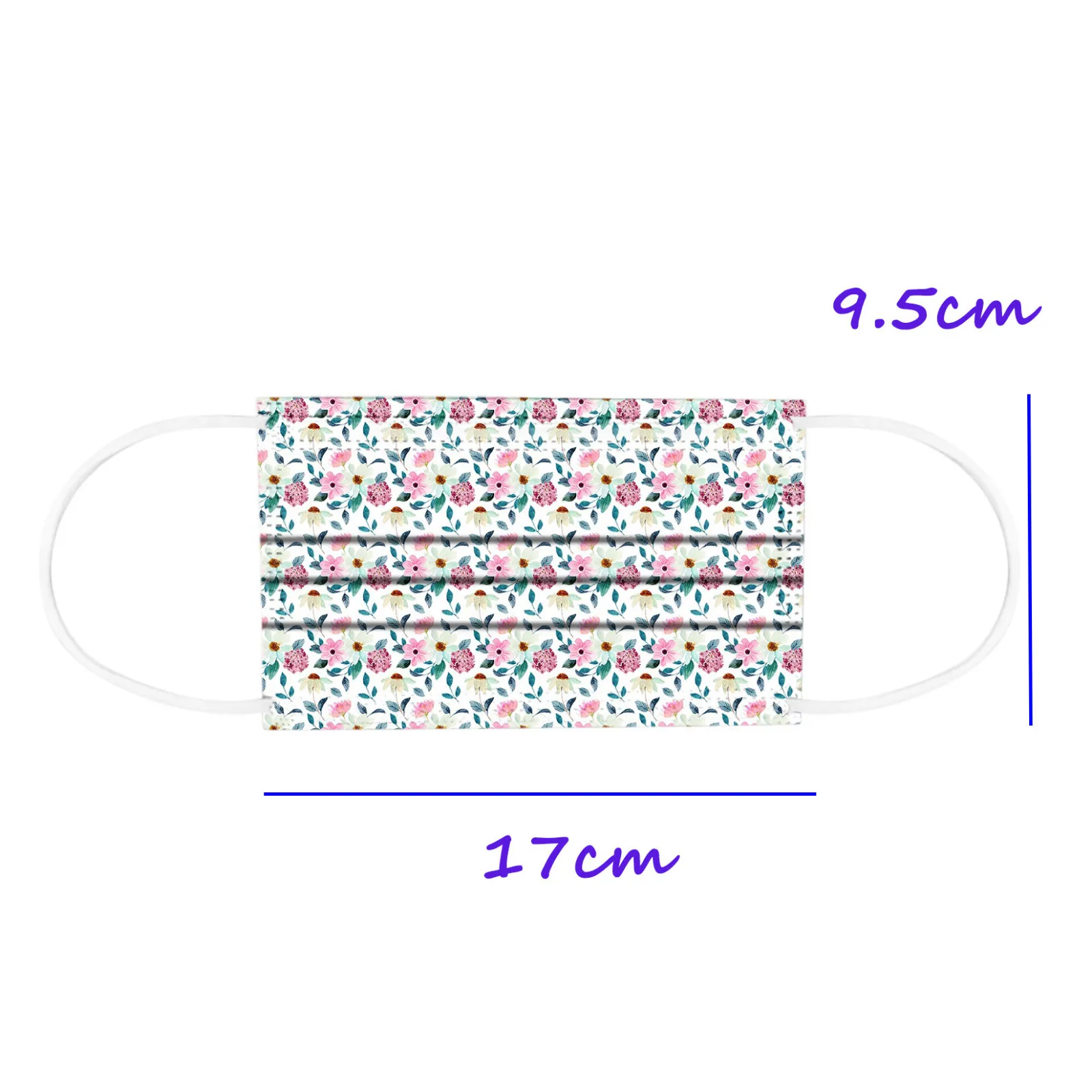 

10pc Face Mask Fashion Printed Soft Masks For Adults 3-layer Non-woven Face Masks Mouth Caps Disposable Mask Mascarillas