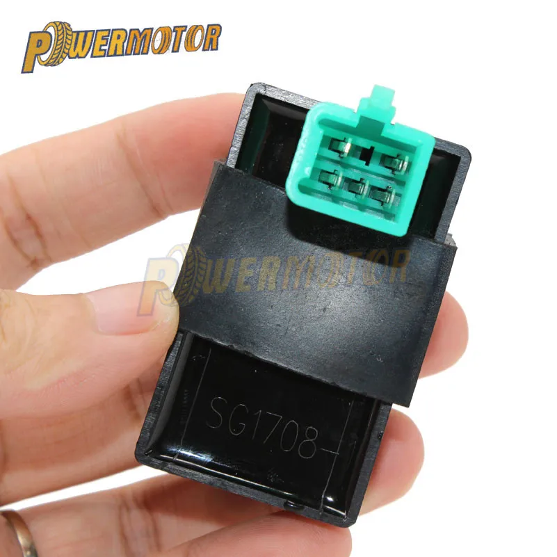 Черный мотоциклетный блок зажигания переменного тока 5 контактов 12 В 60*35*50 мм для