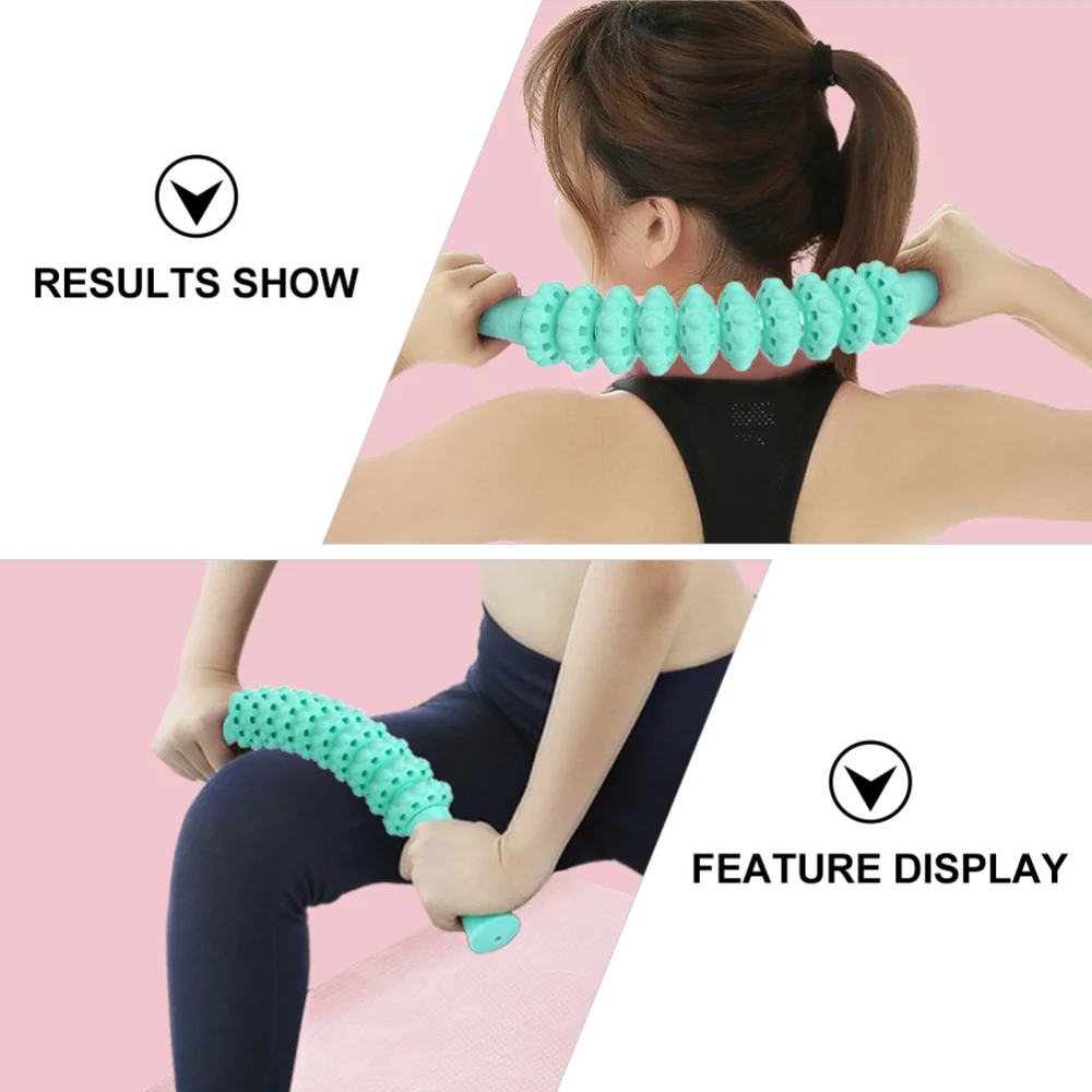 

1pc Stick Muscle Massaging Roller Bendable Roller (Green)