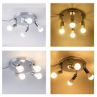 4x12 Вт вращающийся e27 светодиодный потолочный светильник Крытый настенный светильник Гостиная приспособление 4 головок светодиодный потолочный светильник с E27 разъем яркая лампа