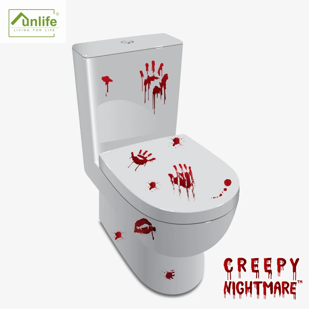 

Funlife theme hotel adornment wall post HTT022 terrorist bloody print money Halloween series toilet