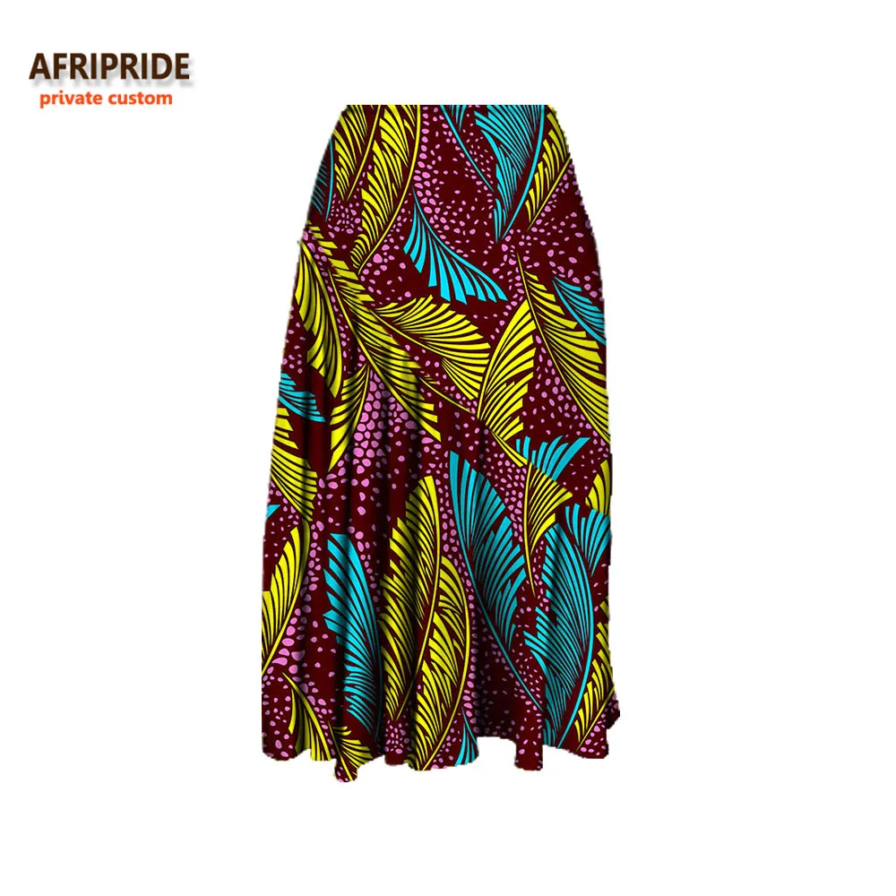 Весенняя Повседневная Женская юбка AFRIPRIDE, Женская юбка длиной до середины икры, хлопок, ручная работа, Африканский принт 722710 - Цвет: 547