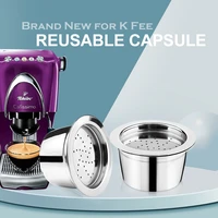 reusable refill coffee capsule for tchibo cafissimo k fee aldi expressi coffee maker machine stainless steel metal filter pod