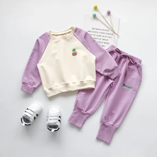 Комплект одежды для маленьких девочек коллекция 2019 года осенне-зимняя одежда