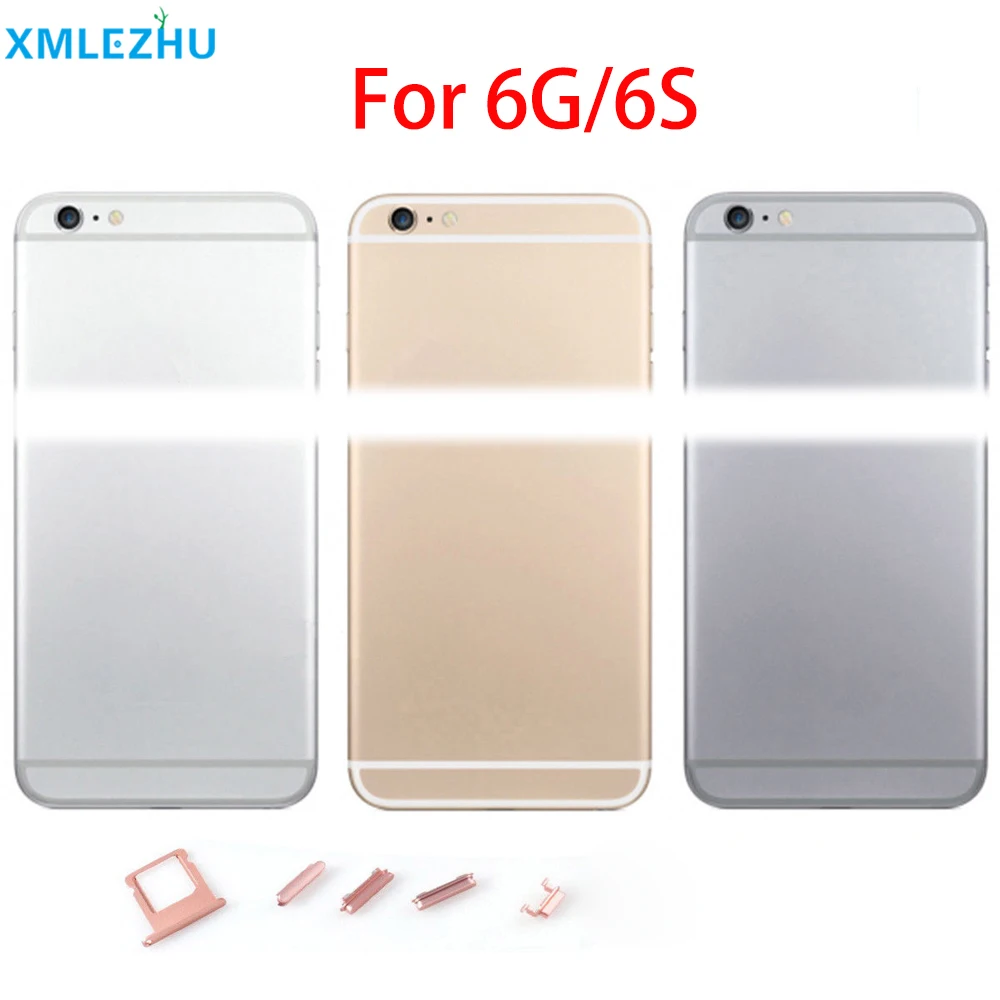 10 шт. задняя крышка для iPhone 6 6g 6S задняя крышка для батареи Задняя Дверь Корпус чехол замена среднего шасси Золотой Серый Серебряный