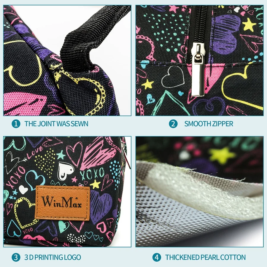 Winmax Lunch Bag Lunch Box Cooler for Hot Food Safe Warm Big  Cute Small Large Thermal Cooler business launch Box school