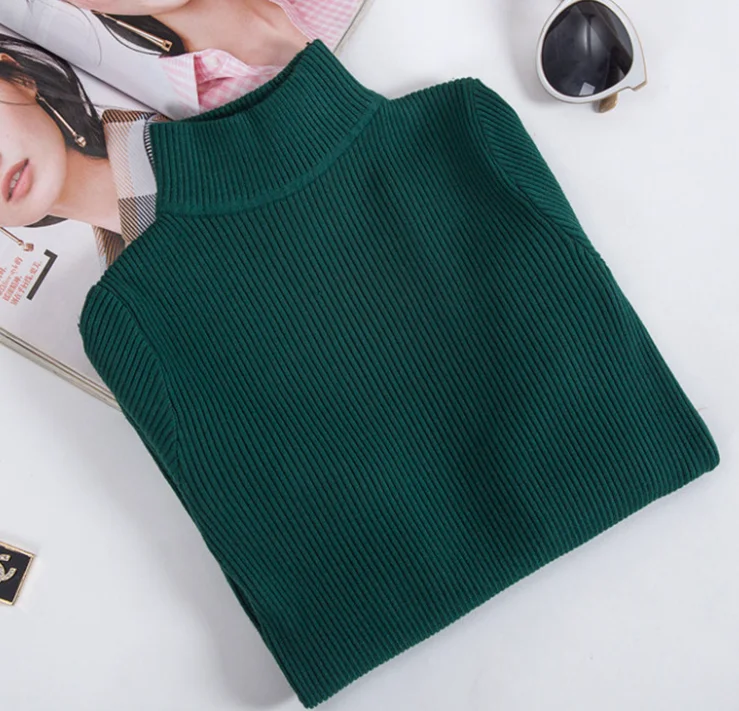 

FairyShely Korean Turtleneck Casual Sweater Women Autumn Winter Solid Warm Jumper Female Sweater Knitted Pullover Base Sweater