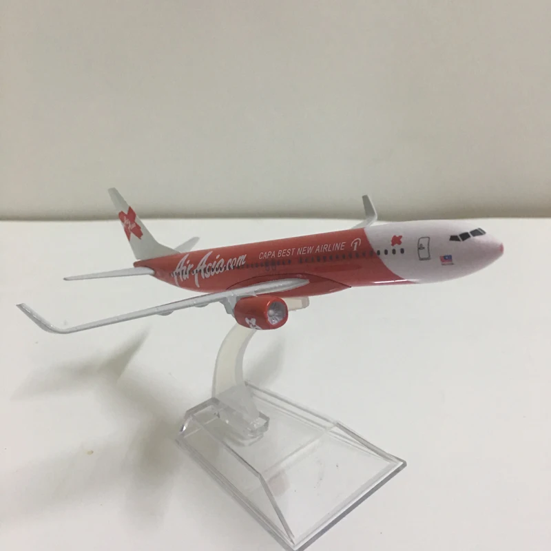 Модель самолета JASON TUTU 16 см модель Air Asia Боинг 737 1:400 Литые металлические самолеты