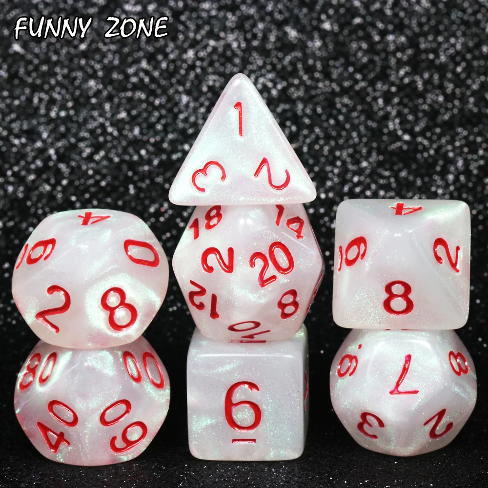 Кости многогранные наборы игра для ролевых игр (РПГ) настольная 25 цветов | Спорт и