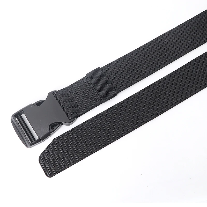 

3.8cm Wide Men and Women Quick Release Buckle Casual Denim Belt Outdoor Military Training Adjustable Tactics Extended Army Belts