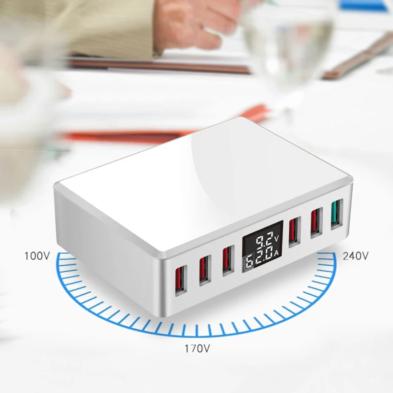 USB 6 портов QC 3 0 быстрое зарядное устройство концентратор адаптер питания