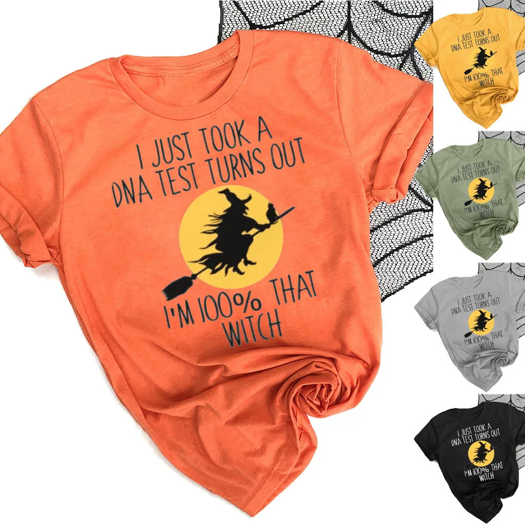 Женская футболка с круглым вырезом оранжевая Повседневная Туника коротким