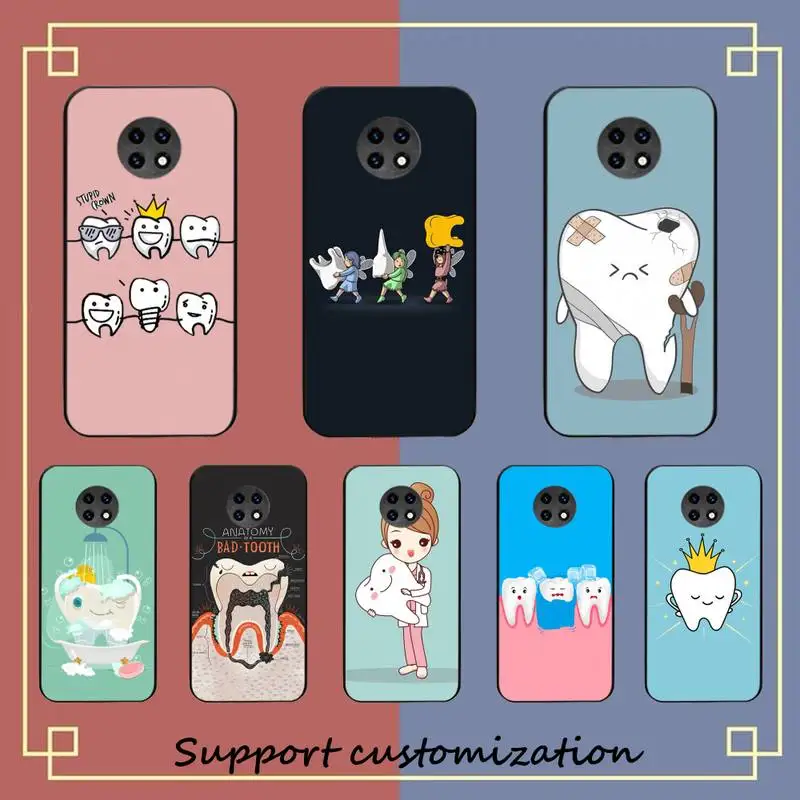 

Dental implant Dentist Dental Teeth Pattern Phone Case For Redmi Note 8A 7 5 Note8pro 8T 9Pro note 6pro Funda Capa