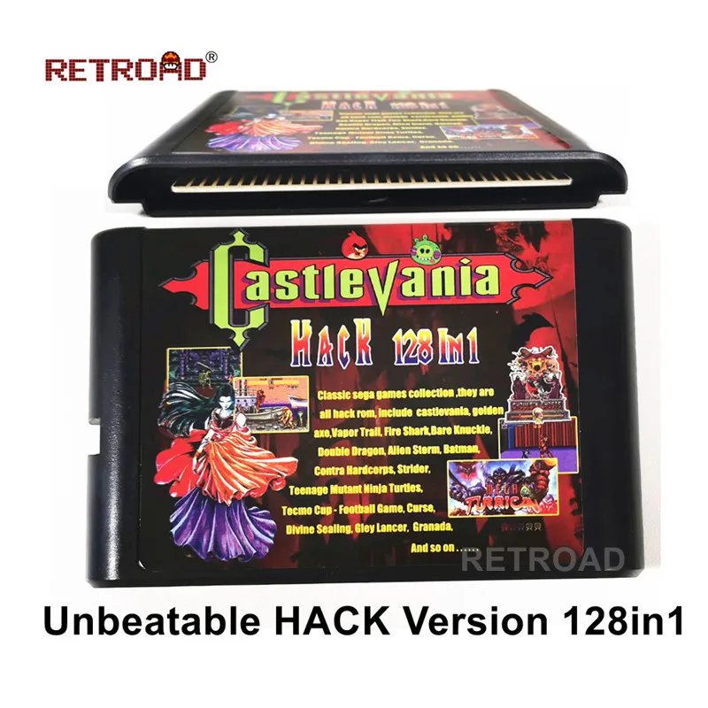 Непревзойденная версия взлома Super 128IN1Classic Коллекция игр Sega включает Castlevania Golden Axe