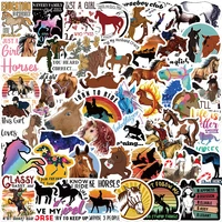 103050 pcs cartoon equestrian sport western cowboy riding animal horse stickers cell phone notebook guitar water cup sticker