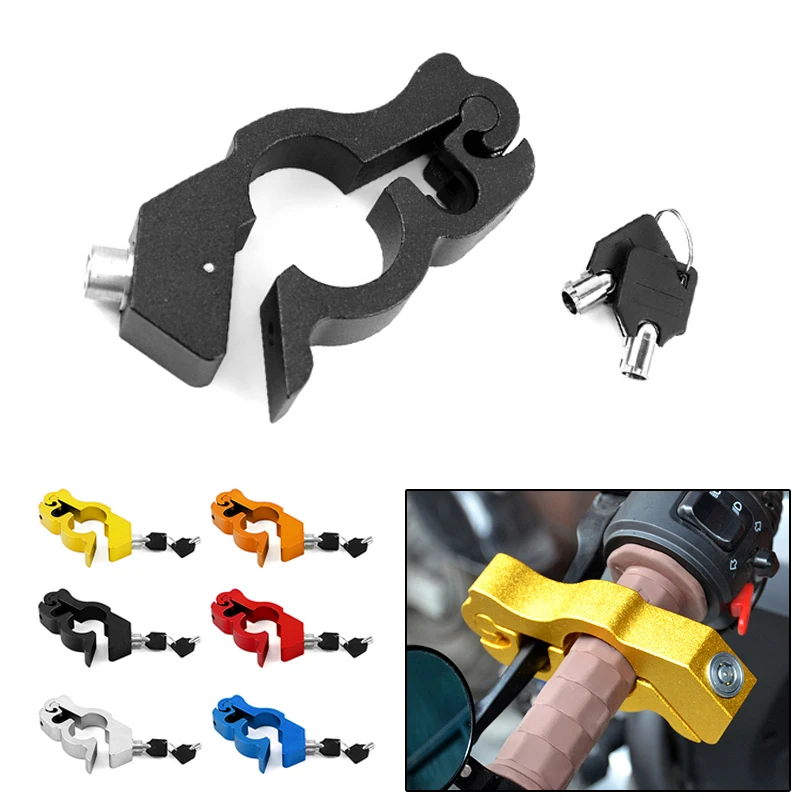

Suitable for Yamaha Kawasaki Honda motorcycle handlebar lock aluminum alloy anti-theft lock universal