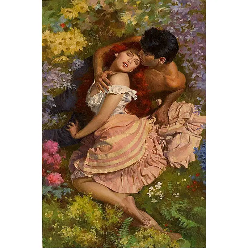 

DIY 5D Resin Diamond Painting Cross Stitch Couple picture Diamond embroidery flower pattern full square rhinestones Mosaic Craft
