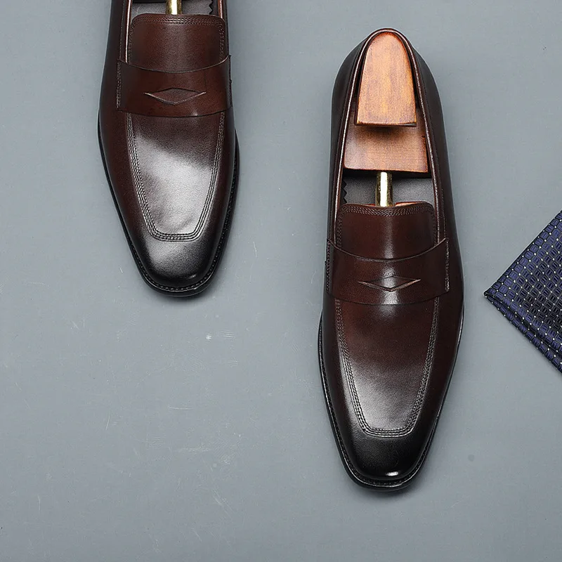 

Handmade Wedding Shoes For Men Black Business Oxfords Classic Gentleman Footwear Luxury Genuine Leather Formal Shoes Size 44