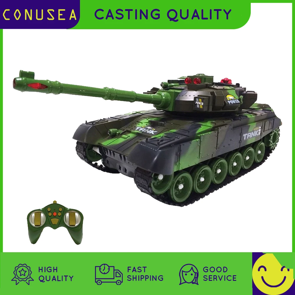 

1:12 44CM Super RC tank launch cross-country tracked remote control vehicle charger battle Hobby boy toys for kids children XMAS