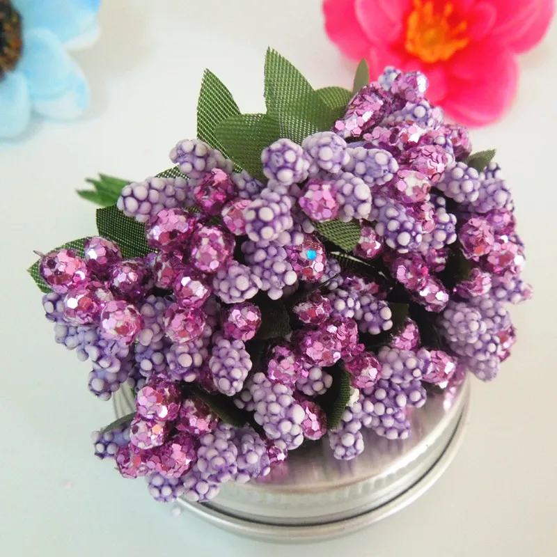 Искусственные блестящие цветы цветочные тычинки для скрапбукинга венка коробки