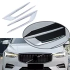 Накладка на переднюю противотумансветильник фару JEAZEA, 2 шт., из АБС-пластика, хромированная, серебристая, декоративная отделка, подходит для Volvo XC60 2018, автомобильные аксессуары