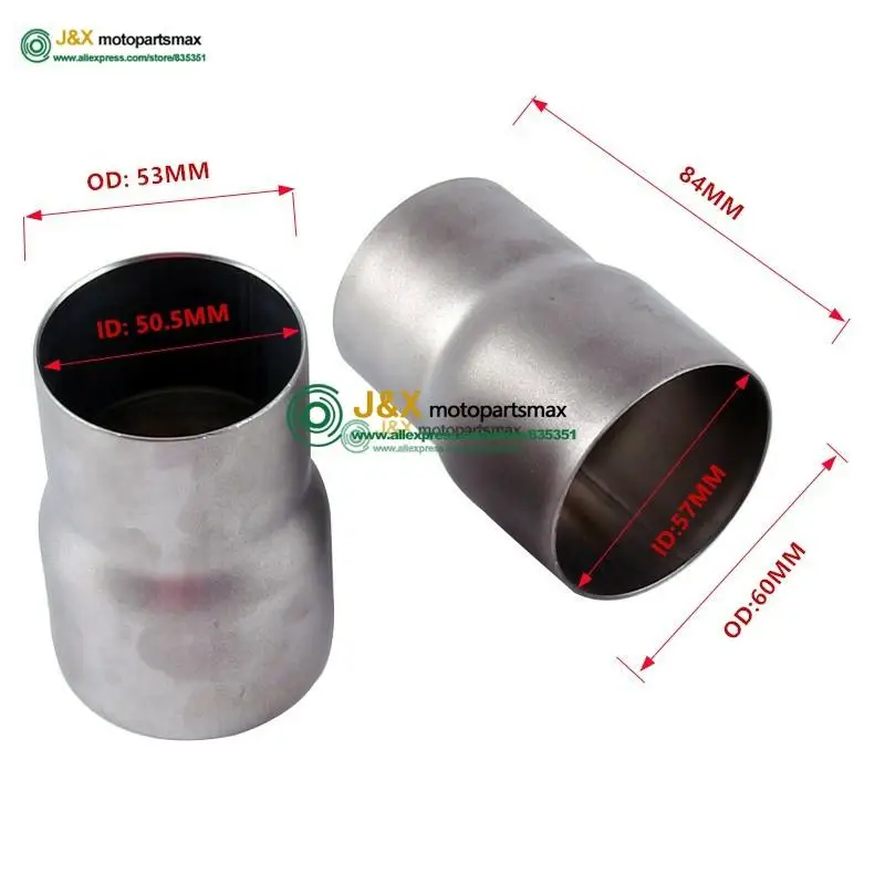 Переходник для выхлопных труб мотоциклов переходник из нержавеющей стали 51-61 мм |