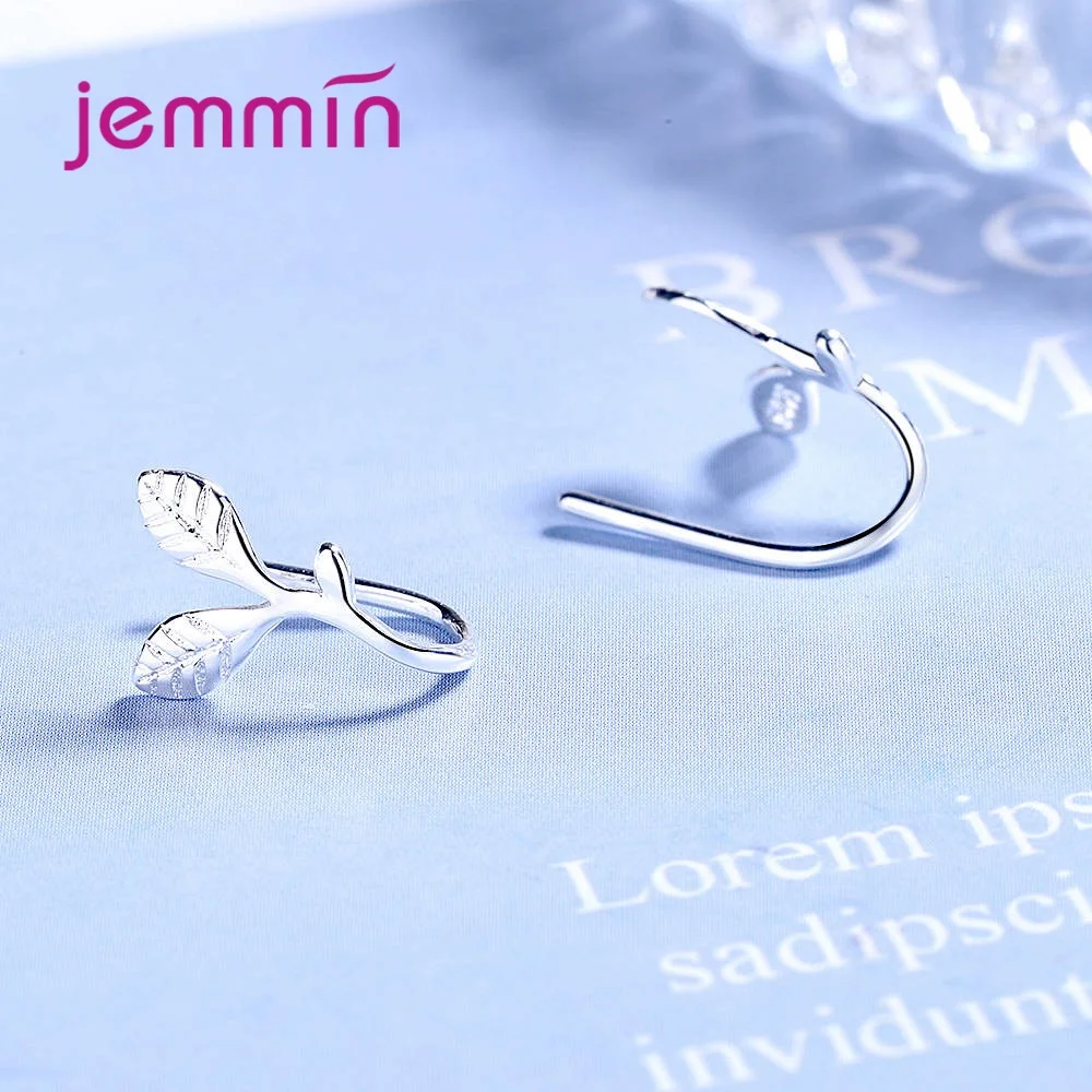 

Authentic 925 Sterling Silver Leaves Buds Stud Earrings For Women Prevent Allergy Fashion Wedding Party Jewelry Fast Delivery