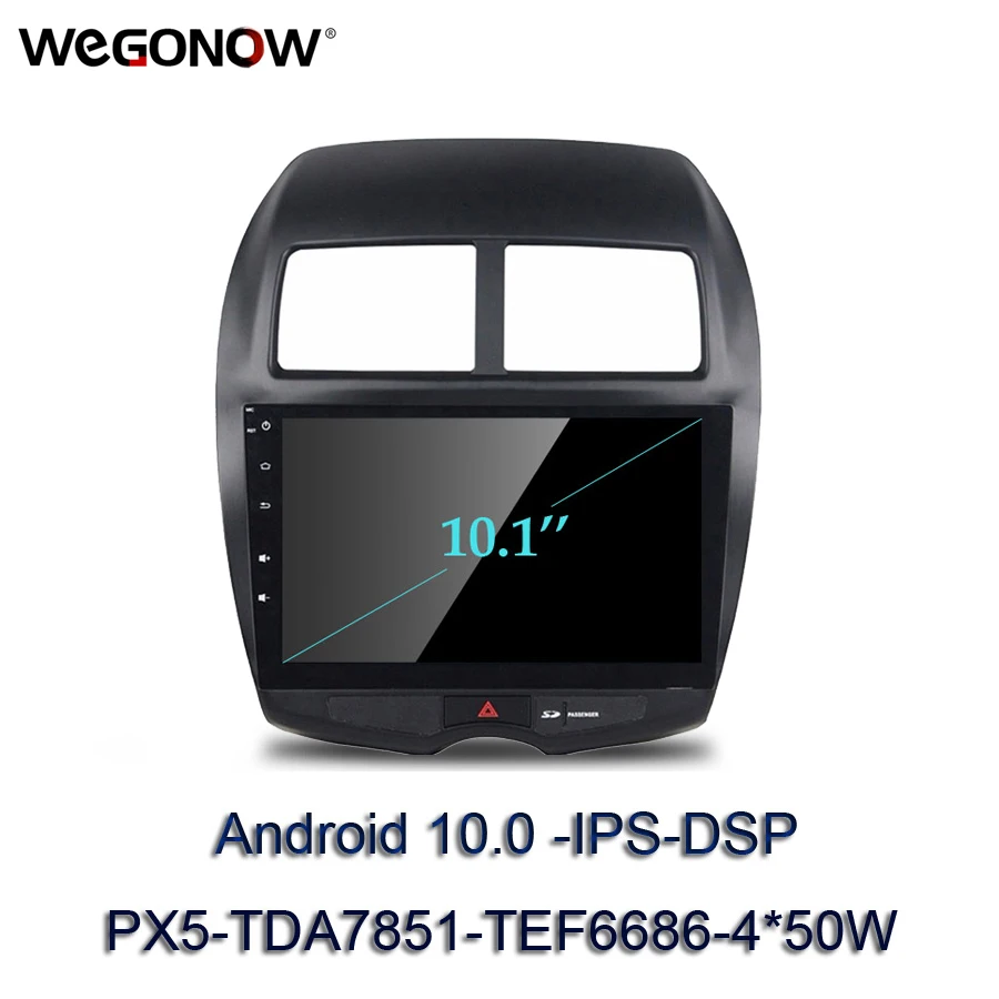 Автомобильный DVD плеер PX6 TDA7851 10 1 дюйма Android 0 для MITSUBISHI ASX 2010 2012 4 Гб ОЗУ 64 ПЗУ GPS