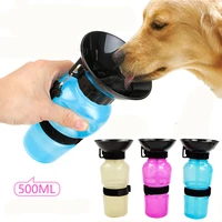 pet dog drinking water bottle sports squeeze type puppy cat portable travel outdoor feed bowl drinking water jug cup dispenser