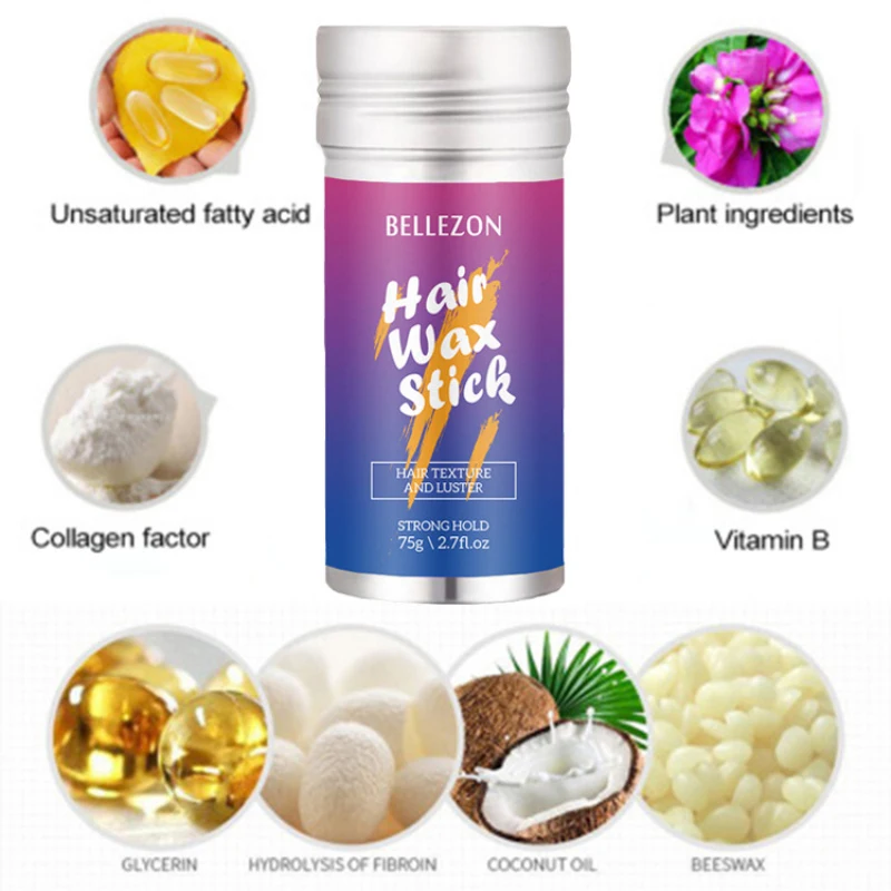 Натуральная антипригарная палочка для волос не оставляющая следов жирного воска