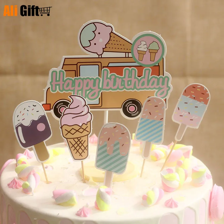 Лидер продаж украшение для торта в летнем стиле на день рождения десертный стол