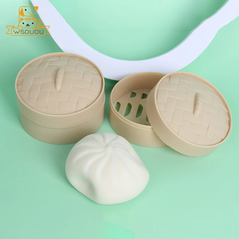 Симпатичные игрушки сжималки Baozi новинка мягкие приколы на пару антистресс для