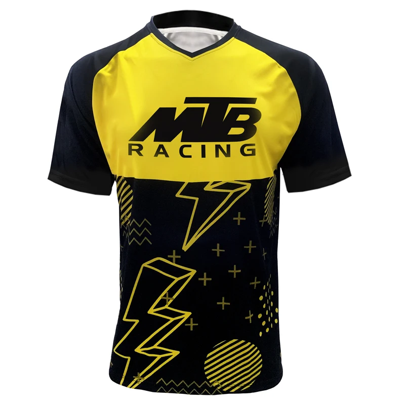 

2021 Explosions MTB Man Racing Downhill Jersey Mountain Bike Motorcycle Team Cycling Jersey Bicycle Breathable Long Sleeve