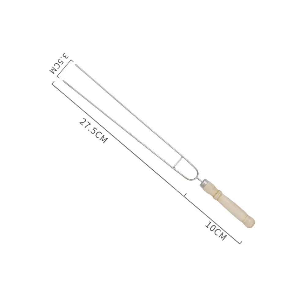 

3 Pcs Stainless Steel Meat Grill U Shape Fork Outdoor Cooking Corn Holder BBQ Fork Garpu Tool for Camping