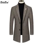 Пальто мужское из смесовой шерсти BOLUBAO, длинное, повседневное
