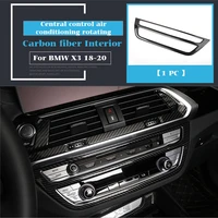 car interior decoration moulding carbon fiber air condition cd control panel sticker for bmw x3 x4 g01 g02 air outlet buttons