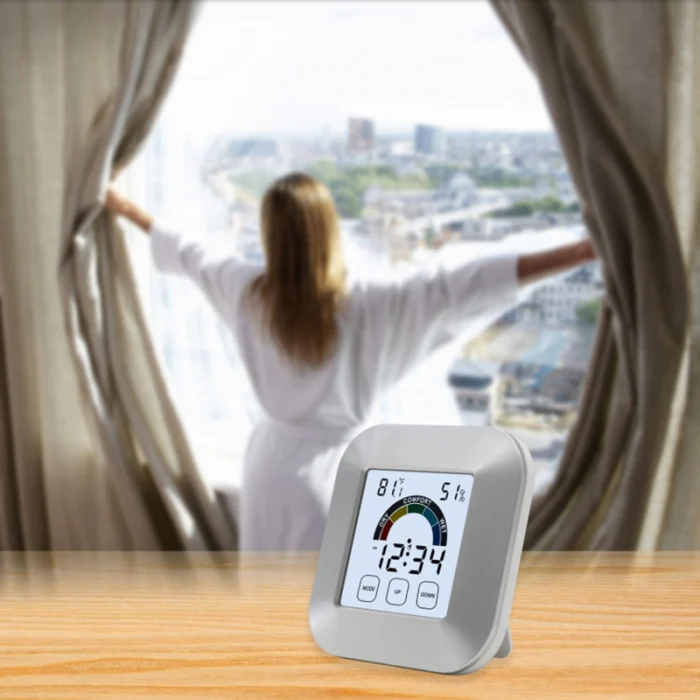 

Электронные часы с сенсорным экраном, сенсорный экран, сенсорная подсветка, метеорологические часы