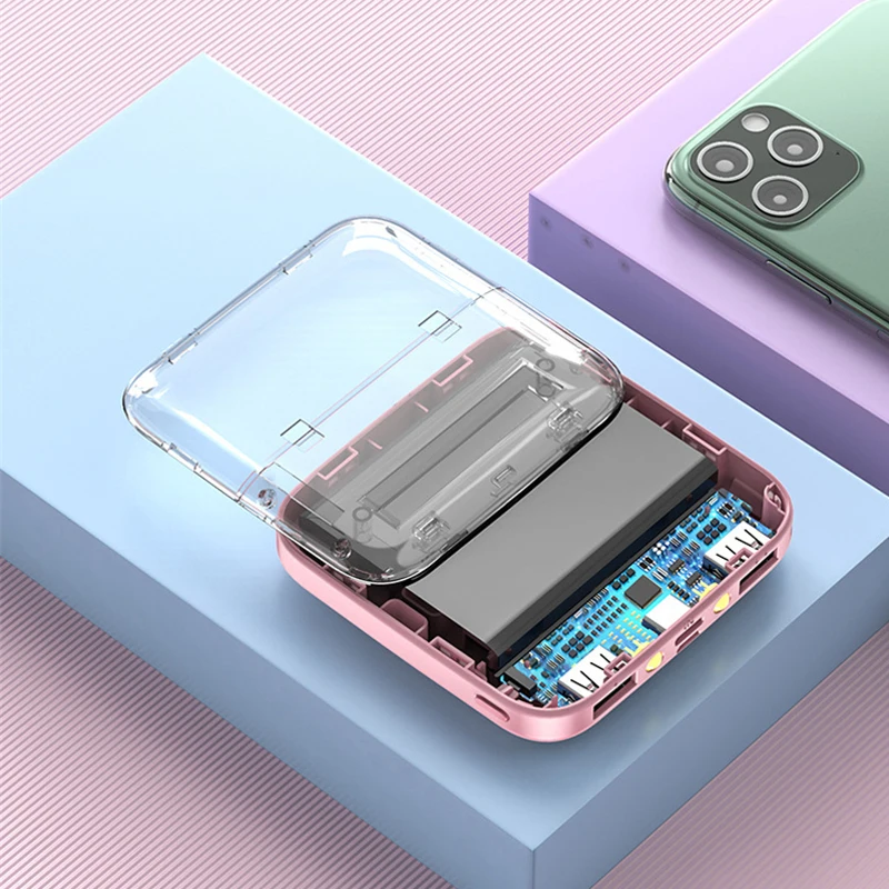 

2021 20000mAh Power Bank For Mobile Dual USB Type C Powerbank External Battery