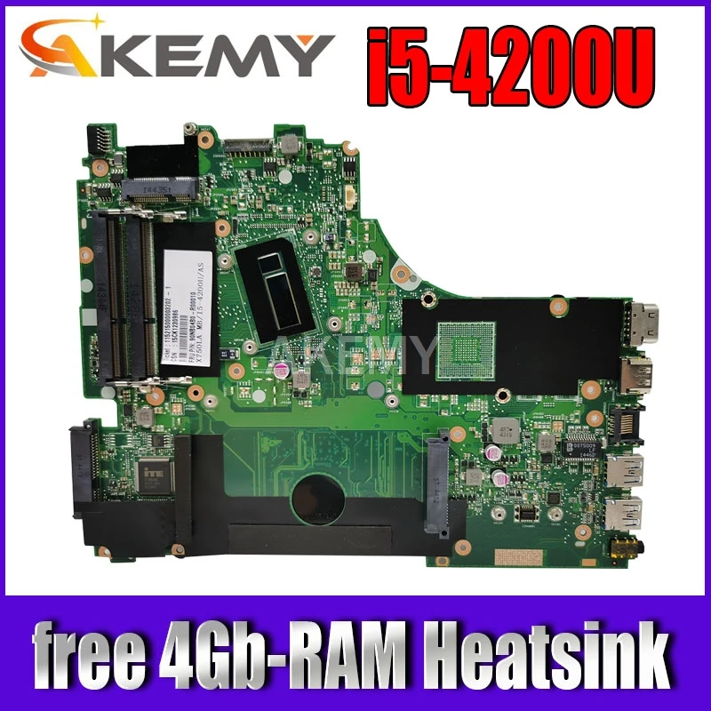 

Akemy X750JB motherboard For Asus X750 X750J X750JN K750JB K750JN laptop motherboard 100% i5-4200U free 4GB-RAM Heatsink