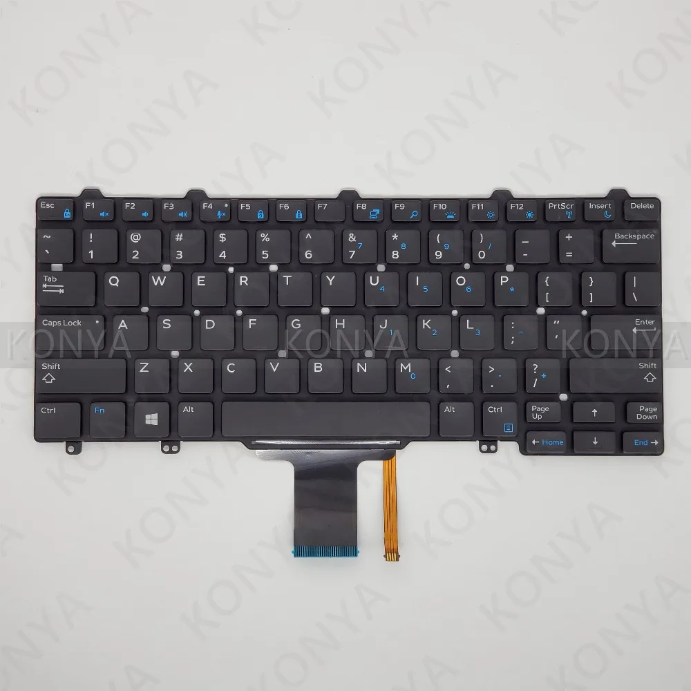 US клавиатура с подсветкой для Dell Latitude E5270 E7270 7275 XPS 12 9250 MJ8HY 0MJ8HY XCD5M 0XCD5M
